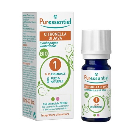 Puressentiel Olio Essenziale Citronella Java Bio Per Benessere Digestivo 10 ml