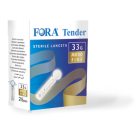 Fora Tender Lancette Pungidito 33G Microfine 25 Pezzi Fora Tender Lancette Pungidito 33G Microfine 25 Pezzi