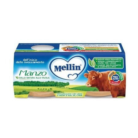 Mellin Omogeneizzato Di Manzo 2 x 80 g