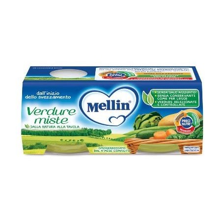 Mellin Omogeneizzato Verdure Miste 2 x 80 g