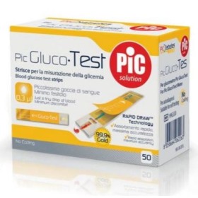 Pic Gluco Test Strisce Reattive Glicemia 50 Pezzi Pic Gluco Test Strisce Reattive Glicemia 50 Pezzi