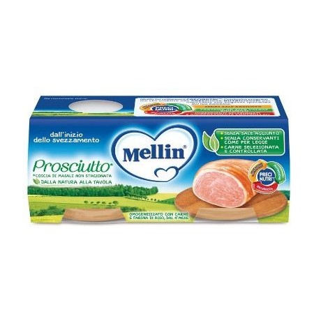 Mellin Omogeneizzato Di Prosciutto 2 x 80 g