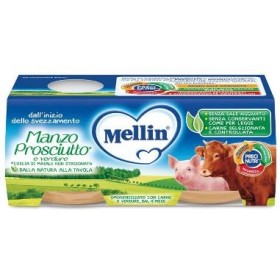 Mellin Omogeneizzato di Manzo Prosciutto e Verdure 2 x 80 g Mellin Omogeneizzato di Manzo Prosciutto e Verdure 2 x 80 g