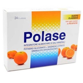 Polase Classico Integratore Sali Minerali con Magnesio e Potassio Gusto Arancia 24 Bustine Polase Classico Integratore Sali Minerali con Magnesio e Potassio Gusto Arancia 24 Bustine