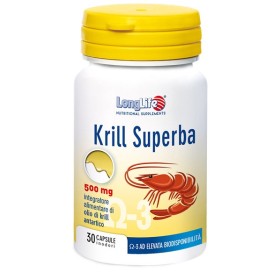 LongLife Krill Superba 500 mg Integratore di Olio di Krill Antartico 30 Capsule LongLife Krill Superba 500 mg Integratore di Olio di Krill Antartico 30 Capsule