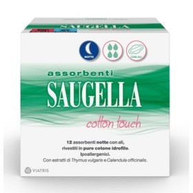 Saugella Cotton Touch Assorbenti Notte PROMO 12 Pezzi Saugella Cotton Touch Assorbenti Notte PROMO 12 Pezzi
