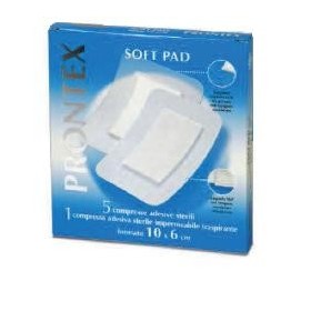 Safety Prontex Soft Pad Garza Adesiva 10x6 cm 6 Pezzi Safety Prontex Soft Pad Garza Adesiva 10x6 cm 6 Pezzi