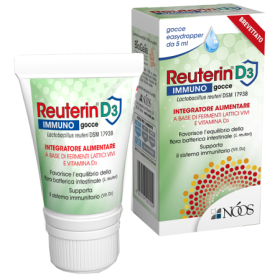 Reuterin D3 Gocce Integratore Fermenti Lattici Vivi 5 ml Reuterin D3 Gocce Integratore Fermenti Lattici Vivi 5 ml