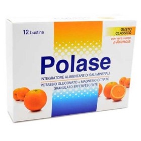 Polase Classico Integratore Sali Minerali Con Magnesio e Potassio Gusto Arancia 12 Bustine Polase Classico Integratore Sali Minerali Con Magnesio e Potassio Gusto Arancia 12 Bustine