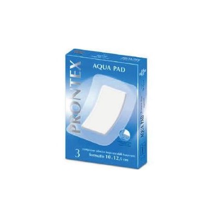 Safety Prontex Aqua Pad Garza Adesiva Impermeabile 10x12,5 cm 3 Pezzi
