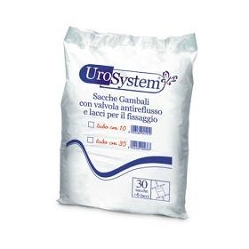 UroSystem Sacche Gambali Con Valvola Antireflusso Tubo 10 cm 30 Pezzi UroSystem Sacche Gambali Con Valvola Antireflusso Tubo 10 cm 30 Pezzi