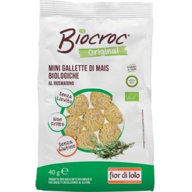 Fior Di Loto Biocroc Mini Gallette Di Mais Al Rosmarino 40g Fior Di Loto Biocroc Mini Gallette Di Mais Al Rosmarino 40g