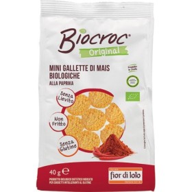 Fior Di Loto BioCroc Mini Gallette Mais Al Gusto Di Paprika 40g Fior Di Loto BioCroc Mini Gallette Mais Al Gusto Di Paprika 40g