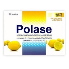 Polase Classico Integratore Sali Minerali con Magnesio e Potassio Gusto Limone 12 Bustine Polase Classico Integratore Sali Minerali con Magnesio e Potassio Gusto Limone 12 Bustine