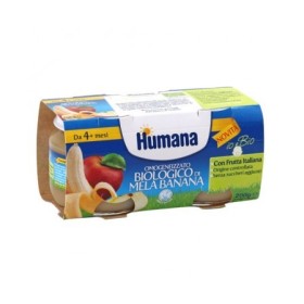 Humana Omogeneizzato Biologico Mela Banana 2x100 g Humana Omogeneizzato Biologico Mela Banana 2x100 g