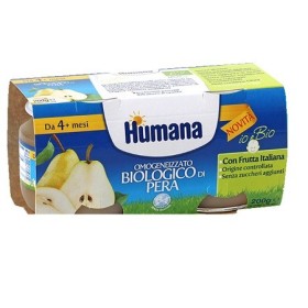 Humana Omogeneizzato Biologico alla Pera 2x100 g Humana Omogeneizzato Biologico alla Pera 2x100 g