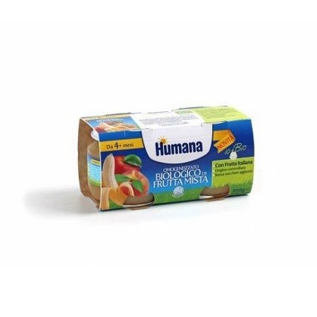 Humana Omogeneizzato Biologico alla Frutta Mista 2x100 g