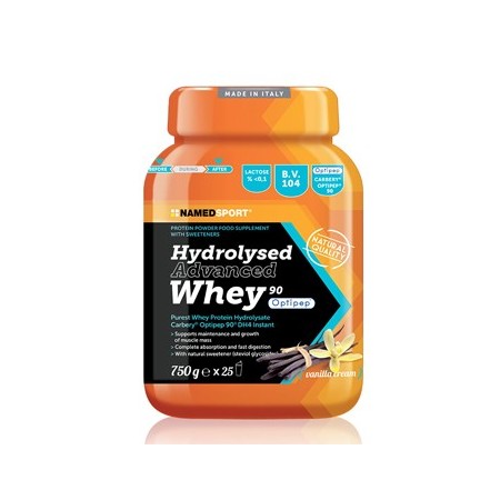 Named Sport Hydrolysed Advanced Whey Vaniglia Integratore Proteico 750 g