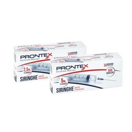 Safety Prontex Siringa da 5 ml Con Ago Indolore 10 Pezzi