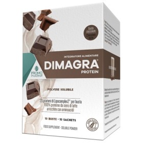 Dimagra Protein Cioccolato Integratore per Massa Muscolare 10 Buste Dimagra Protein Cioccolato Integratore per Massa Muscolare 10 Buste