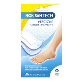 Nok San Tech Vesciche Cerotti Trasparenti Piccoli 6 Pezzi Nok San Tech Vesciche Cerotti Trasparenti Piccoli 6 Pezzi