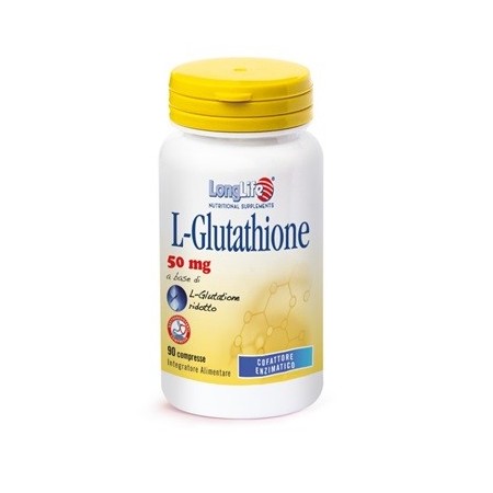 LongLife L-Glutatione 50 mg Integratore Antiossidante 90 Compresse