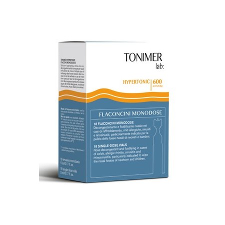 Tonimer Hypertonic Decongestionante Nasale 18 Flaconcini