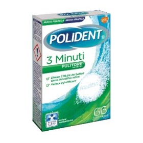 Polident 3 Minuti Pulitore per Protesi e Dentiere 66 Compresse Polident 3 Minuti Pulitore per Protesi e Dentiere 66 Compresse