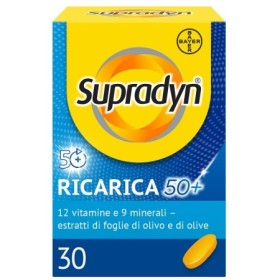 Supradyn Ricarica 50  Integratore di Vitamine C, D, Selenio e Coenzima Q10  Gusto Arancia 30 Compres Supradyn Ricarica 50  Integratore di Vitamine C, D, Selenio e Coenzima Q10  Gusto Arancia 30 Compres