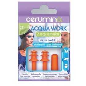 Cerumina Acqua Work Tappi Auricolari In Silicone Iniettato 2 Pezzi Cerumina Acqua Work Tappi Auricolari In Silicone Iniettato 2 Pezzi