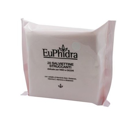 Euphidra Salviettine Struccanti Delicate Viso Occhi 20 Pezzi