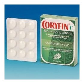 Coryfin C Senza Zucchero Caramelle Al Mentolo Integratore 24 Pezzi Coryfin C Senza Zucchero Caramelle Al Mentolo Integratore 24 Pezzi