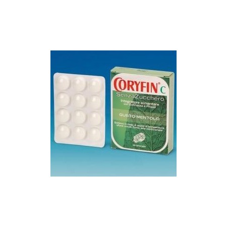 Coryfin C Senza Zucchero Caramelle Al Mentolo Integratore 24 Pezzi