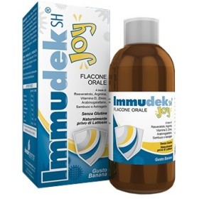 Immudek Joy Banana Sciroppo Integratore Difese Immunitarie 200 ml Immudek Joy Banana Sciroppo Integratore Difese Immunitarie 200 ml