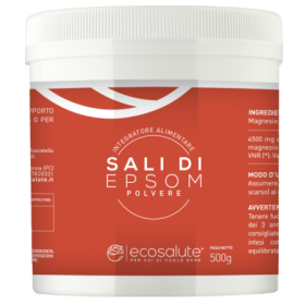 Sali di Epsom Polvere Integratore di Magnesio 500 g Sali di Epsom Polvere Integratore di Magnesio 500 g