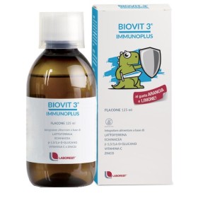 Biovit 3 Immunoplus Sciroppo Integratore Difese Immunitarie Bambini 125 ml Biovit 3 Immunoplus Sciroppo Integratore Difese Immunitarie Bambini 125 ml