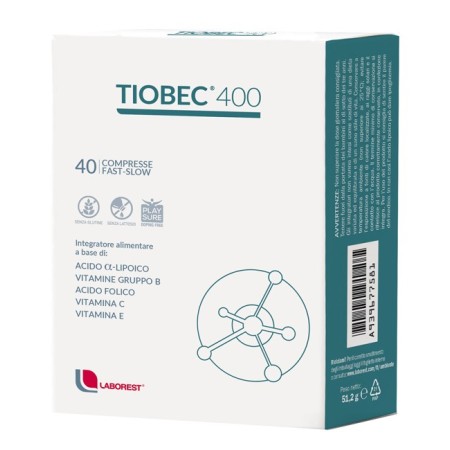 Tiobec 400 Integratore Metabolismo Energetico 40 Compresse Fast-Slow