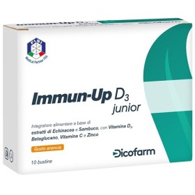 Immun-Up D3 Junior Integratore Vitamine Bambini 10 Bustine Immun-Up D3 Junior Integratore Vitamine Bambini 10 Bustine