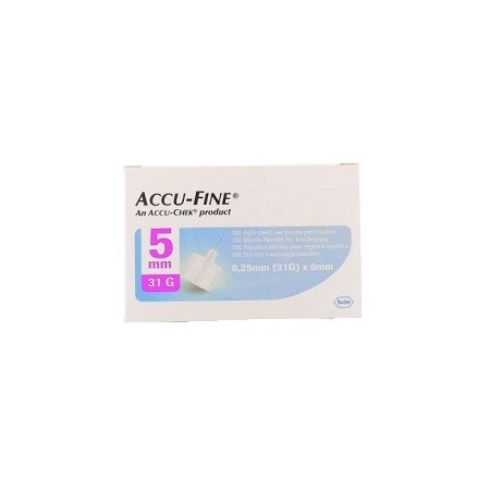 Accu-Fine Aghi Penna Per Insulina 5mm 31G 100 Pezzi