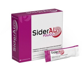 SiderAL Folico 30mg Integratore di Ferro e Vitamine 20 Stick pack SiderAL Folico 30mg Integratore di Ferro e Vitamine 20 Stick pack