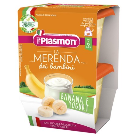 Plasmon La Merenda dei Bambini Banana e Yogurt 2x120 g