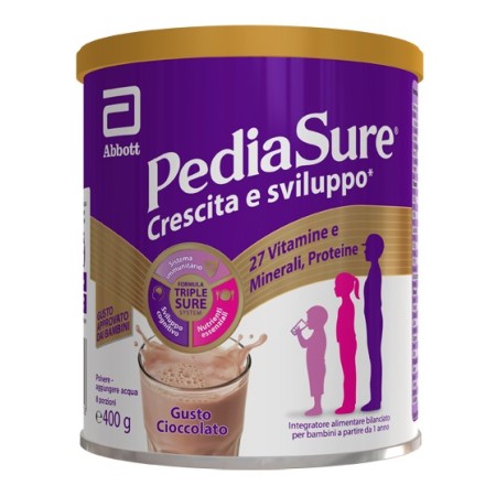Pediasure Crescita E Sviluppo Integratore Alimentare per Bambini Cioccolato 400g