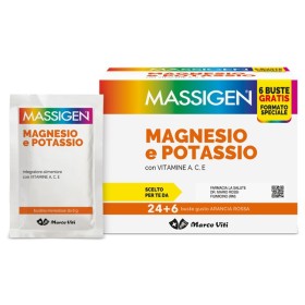 Marco Viti Massigen Integratore di Magnesio e Potassio 24   6 bustine Marco Viti Massigen Integratore di Magnesio e Potassio 24   6 bustine