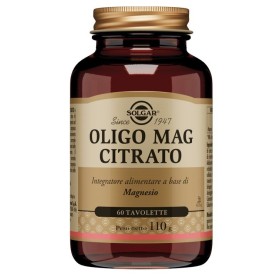 Solgar Oligo Mag Citrato Integratore di Magnesio 60 Tavolette Solgar Oligo Mag Citrato Integratore di Magnesio 60 Tavolette