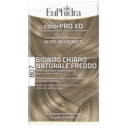 Euphidra ColorPRO XD 807 Biondo Chiaro Naturale Freddo Tintura Per Capelli