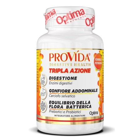 Optima Provida Tripla Azione Enzimi Vegetali Integratore Digestivo 60 Capsule