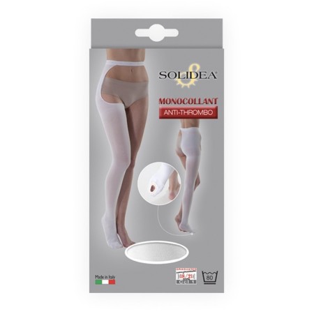 Solidea Anti Trombo Class 1 Mono Collant Compressivo Colore Bianco Taglia M