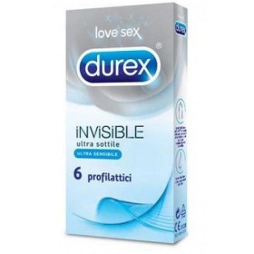 Durex Invisible Preservativi Ultra Sottili 6 Pezzi Durex Invisible Preservativi Ultra Sottili 6 Pezzi