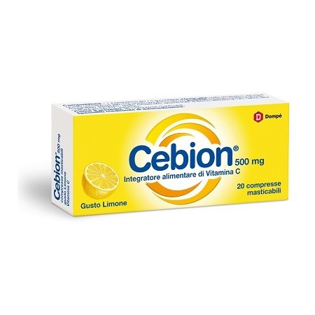 Cebion Limone Integratore di Vitamina C 20 Compresse Masticabili