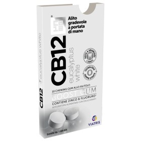 CB12 Boost Chewing-Gum Allo Xilitolo 10 Gomme Masticabili Eucalipto Bianco CB12 Boost Chewing-Gum Allo Xilitolo 10 Gomme Masticabili Eucalipto Bianco